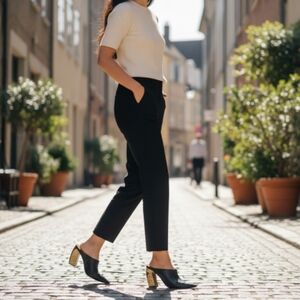 Black and gold Gianni binni mules